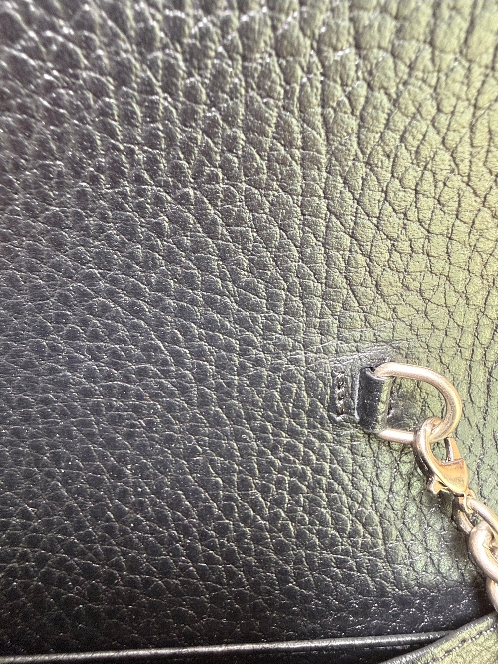 Designer Inspired Classic Black Leather Wallet of Chain - Picture 6 of 13